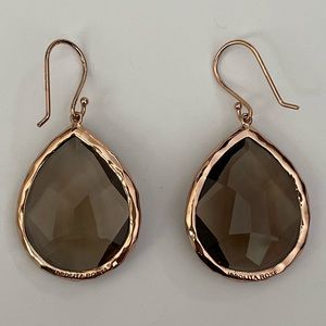 Ippolita Rose Gold Smoky Quartz Teardrop Earrings